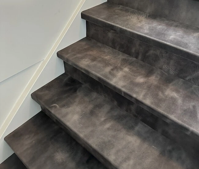 leren traprenovatie met echte leren trapbekleding door belledo