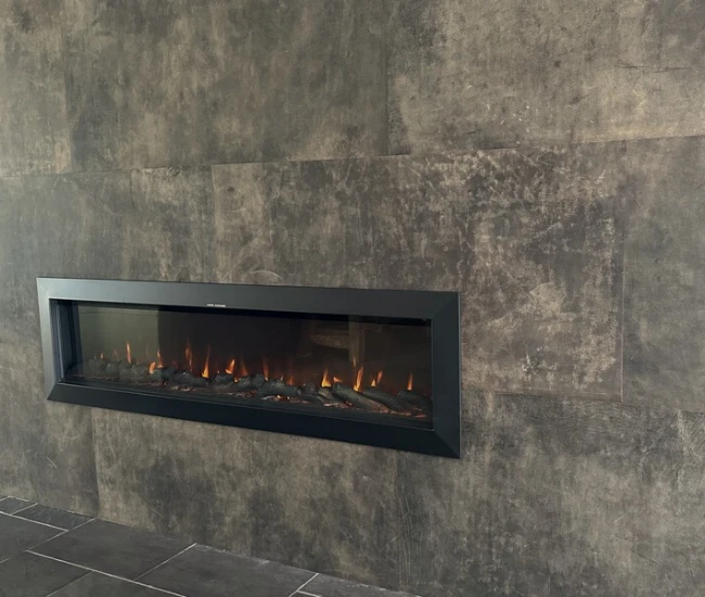 openhaard bekleden met echt leren wandbekleding unieke haard door belledo